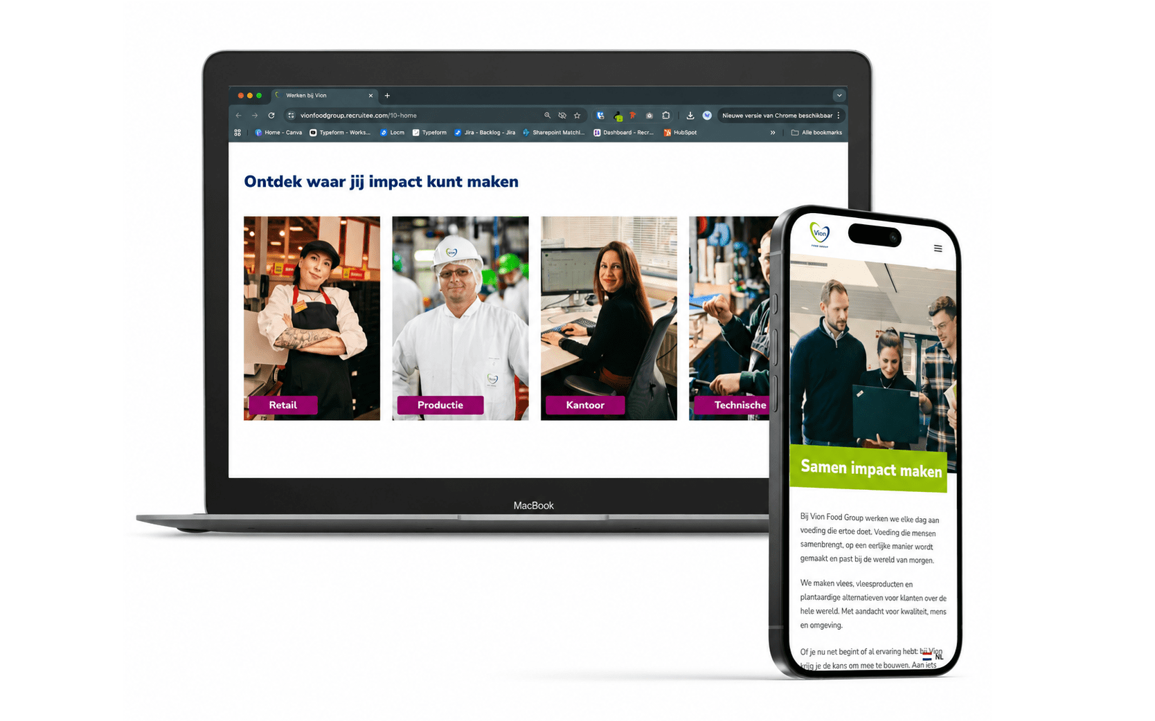 Vion lanceert nieuwe Werken bij-website
